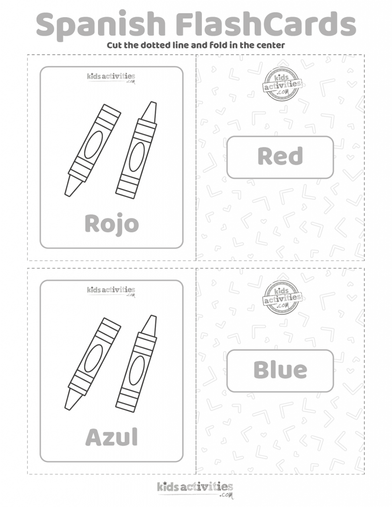 Free spanish flashcards colors kids activities blog