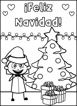 Spanish christmas coloring page