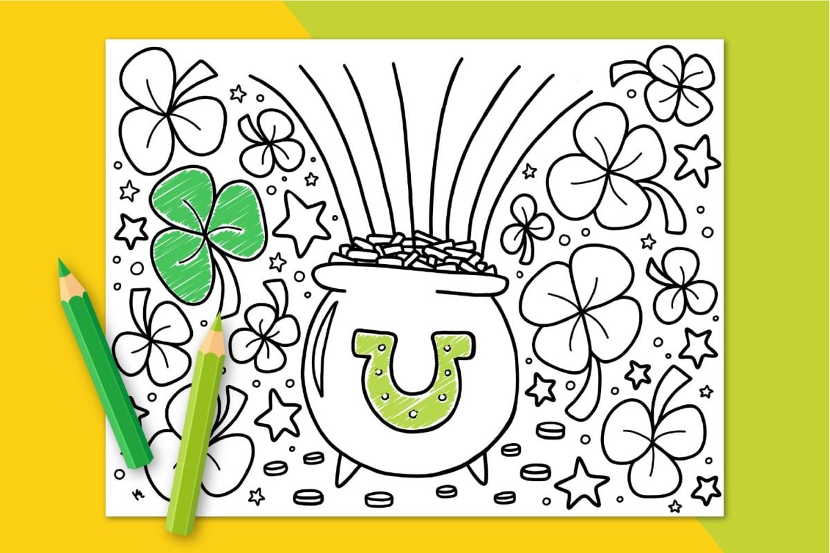 Free printable st patricks day coloring page