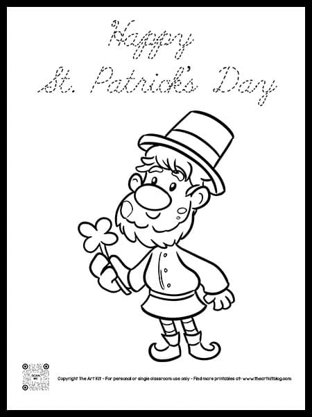 St patricks day coloring page free homeschool deals