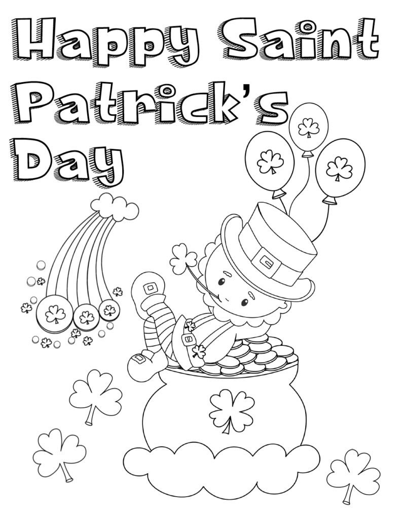 Free st patricks day coloring pages