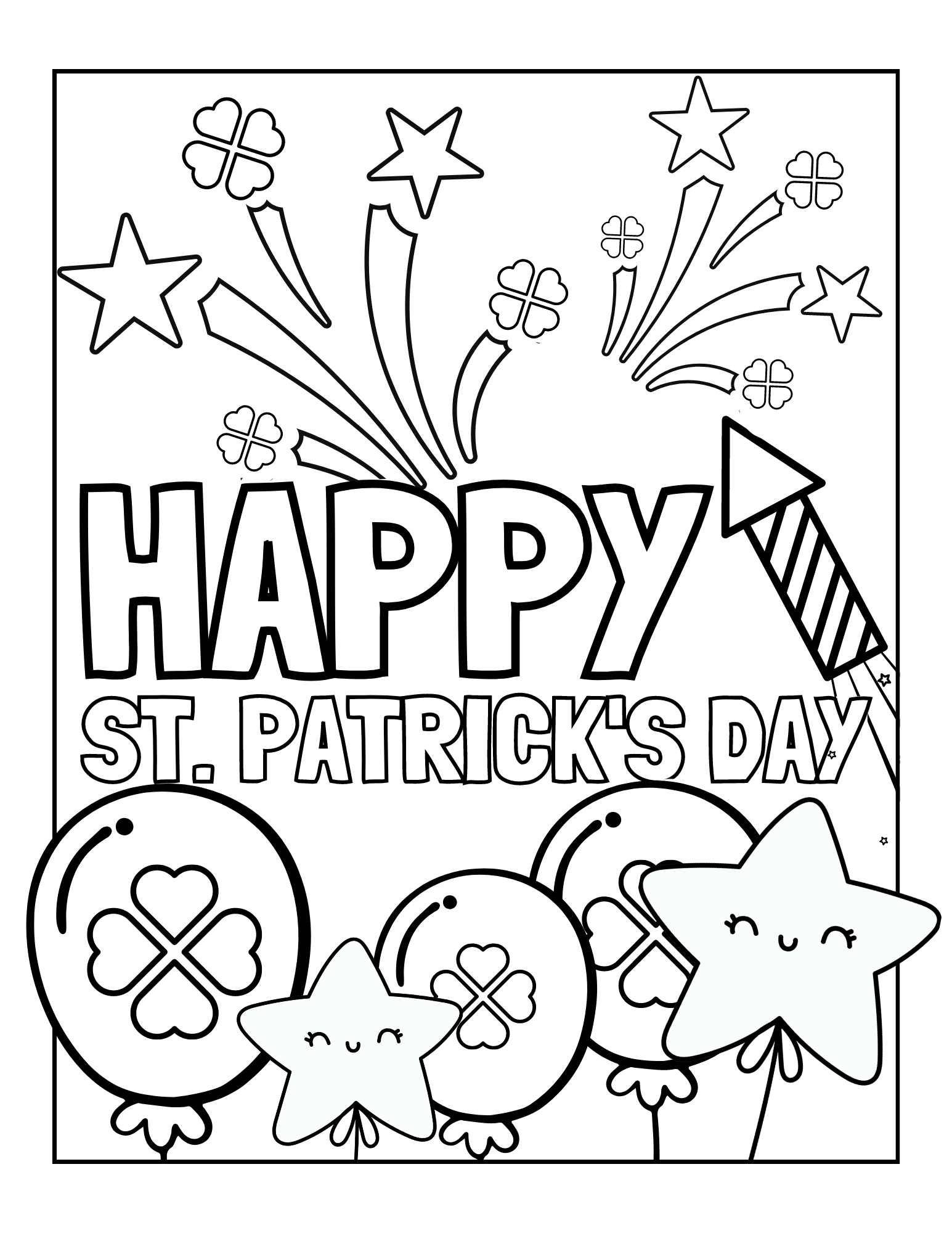 St patricks day coloring sheets free â
