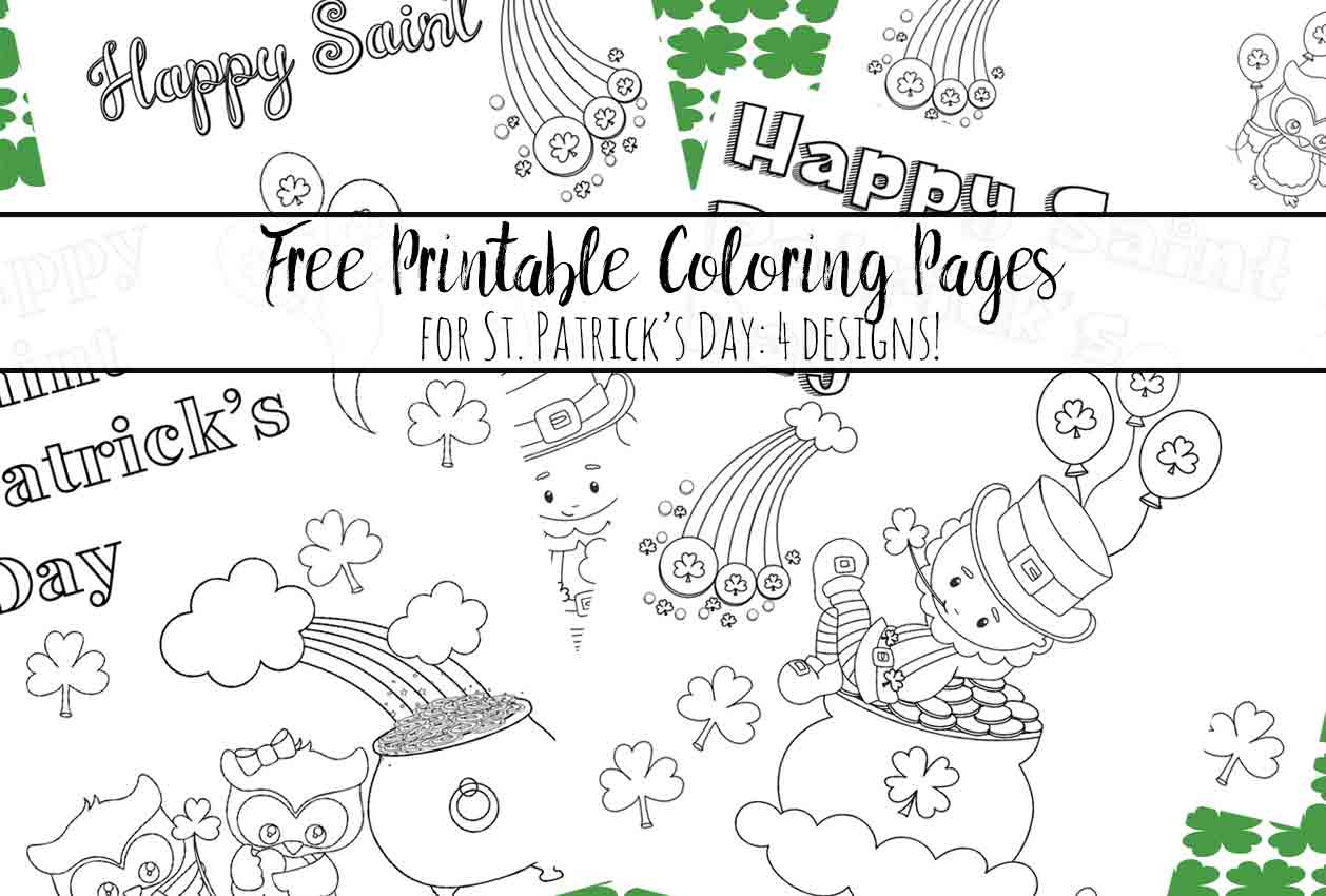 Free printable st patricks day coloring pages designs