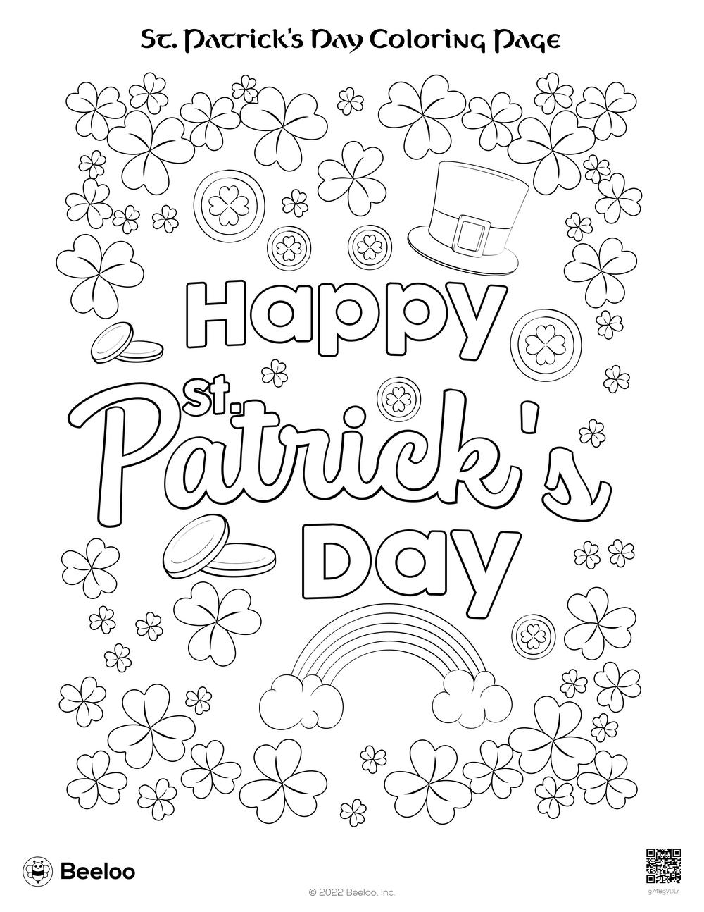 St patricks day coloring page â printable crafts and activities for kids