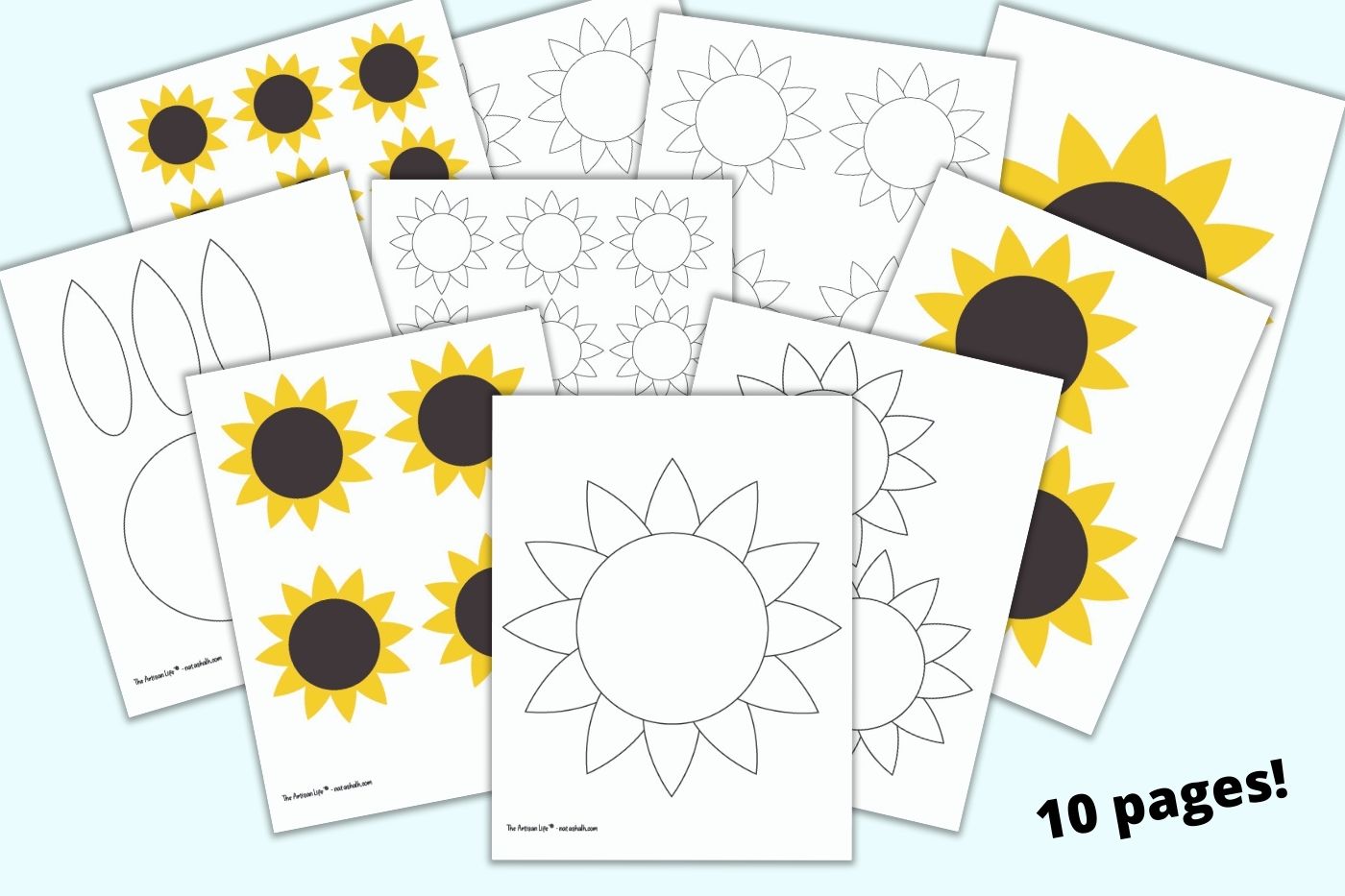 Printable sunflower templates and patterns â the artisan life
