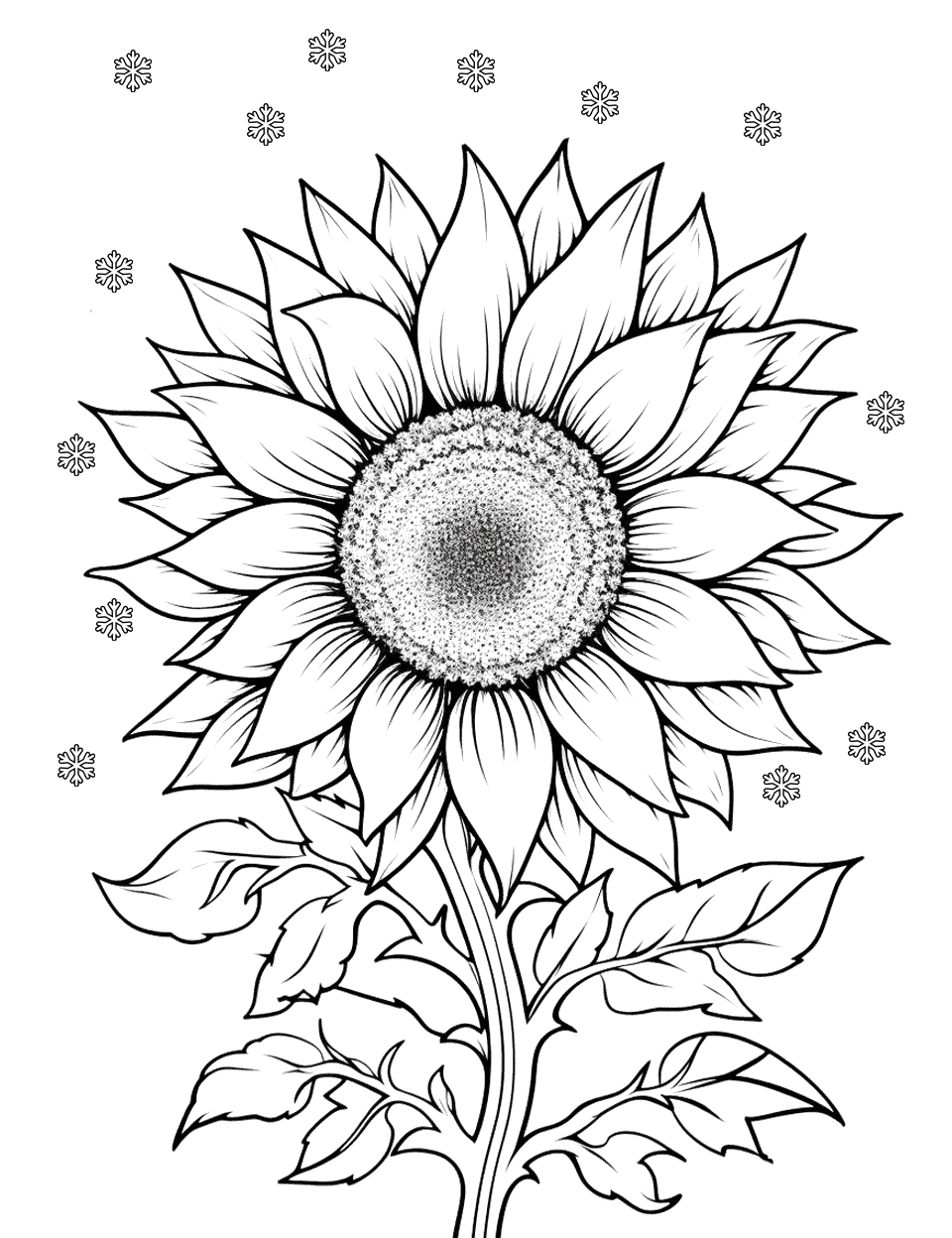 Sunflower coloring pages free printable sheets