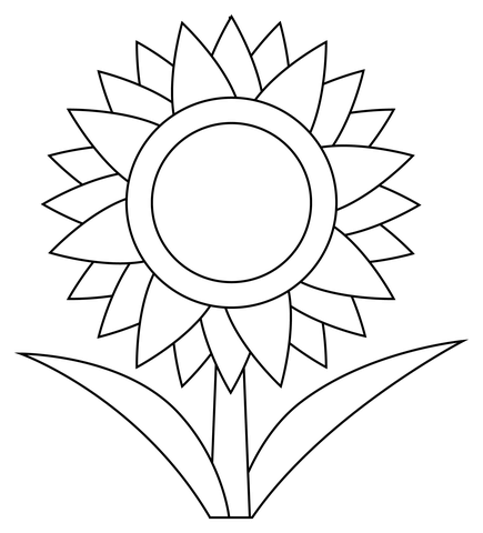 Sunflower coloring page free printable coloring pages