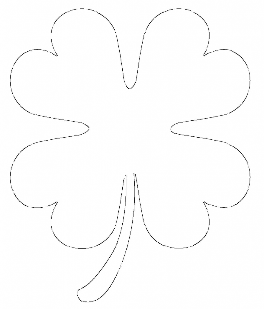 Free printable four leaf clover templates â large small patterns to cut out