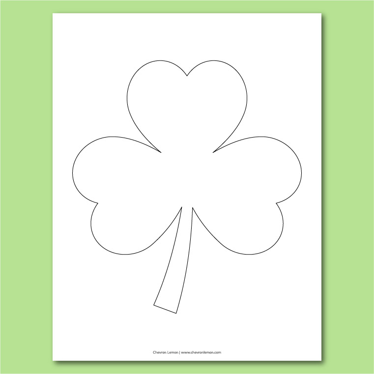 Printable shamrock templates in different sizes