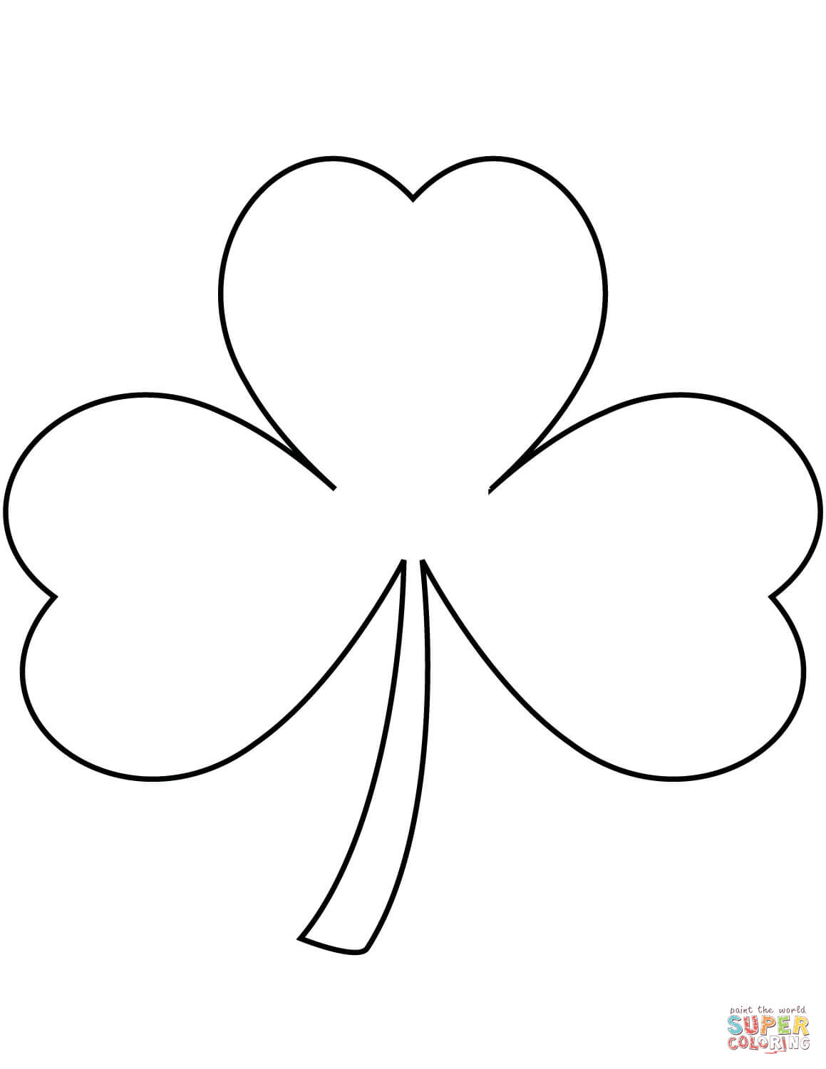 Shamrock coloring page free printable coloring pages