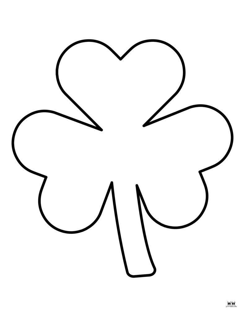 Shamrock templates coloring pages
