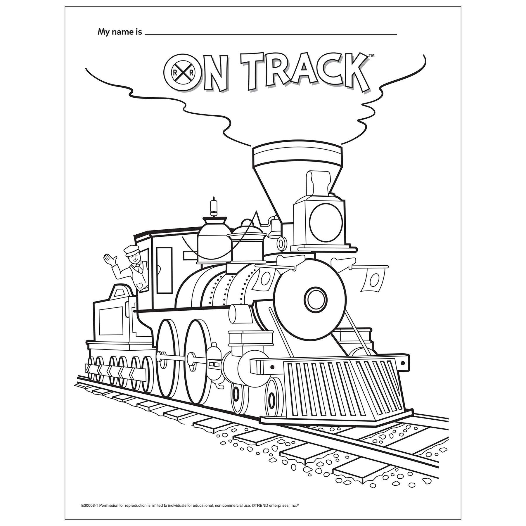 Free printable train coloring page â trend enterprises inc