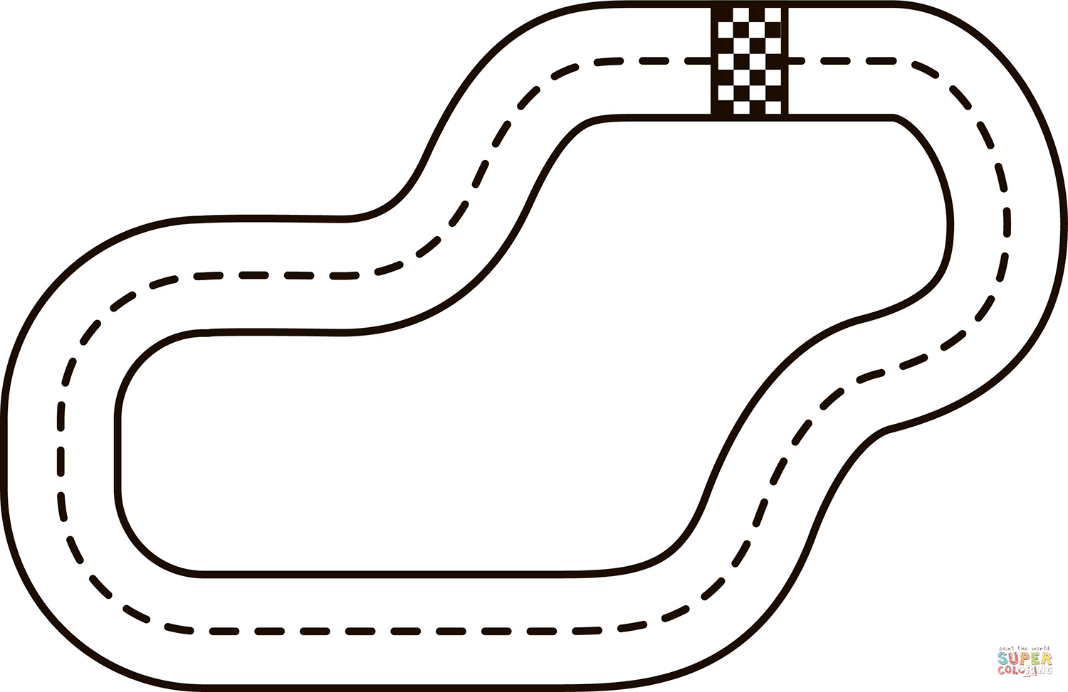 Race track coloring page free printable coloring pages