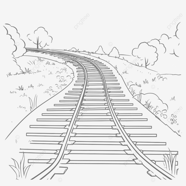 Railway tracks coloring sheet best of railway map coloring sheets printable railway outline sketch drawing vector wing drawing ring drawing color drawing png and vector with transparent background for free download