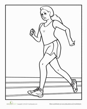 Track and field coloring sheets