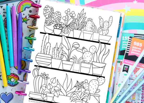 Free printable habit tracker stickers templates coloring pages for planners