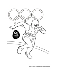 Track and field summer olympics coloring pages