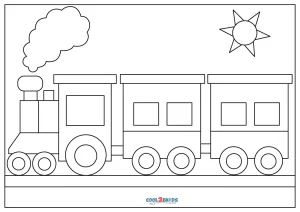 Free printable train coloring pages for kids