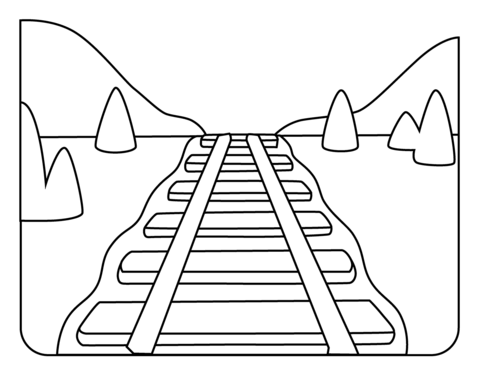 Railway track emoji coloring page free printable coloring pages