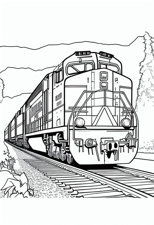 Train coloring pages free printable images
