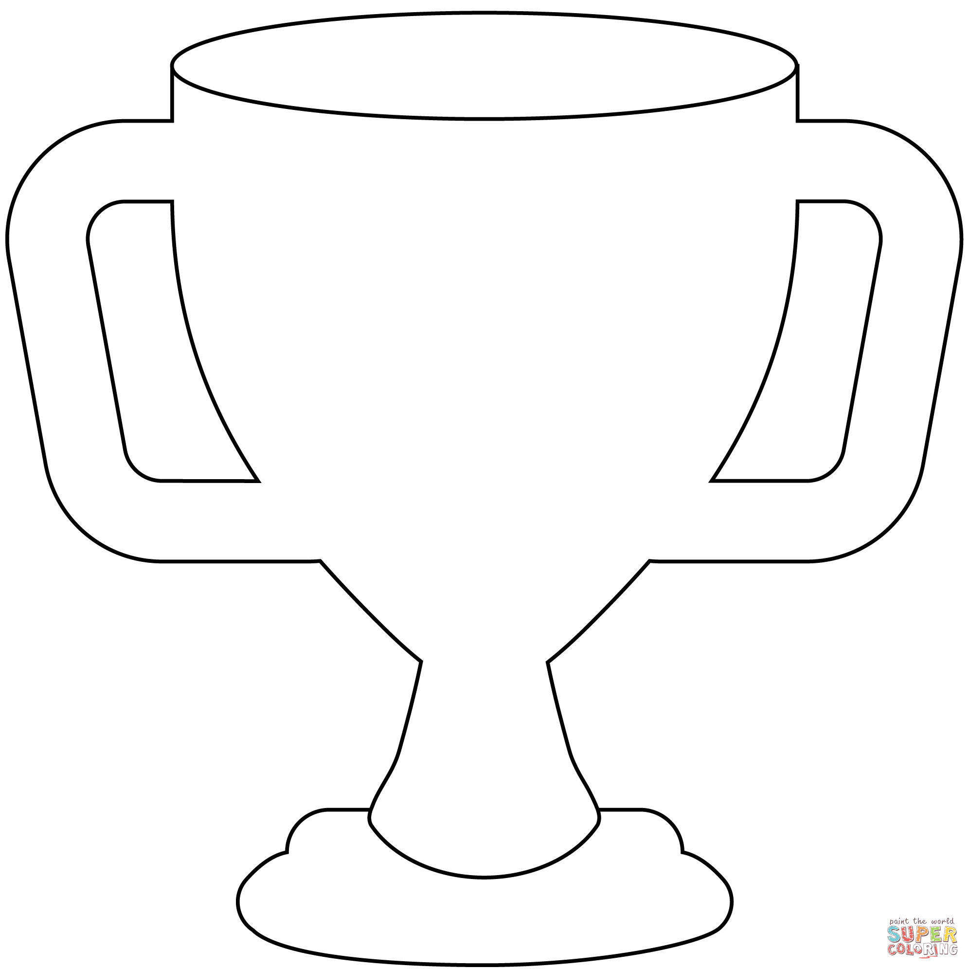 Trophy emoji coloring page free printable coloring pages
