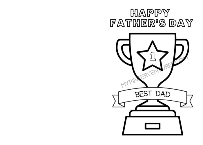 Free printable fathers day coloring cards