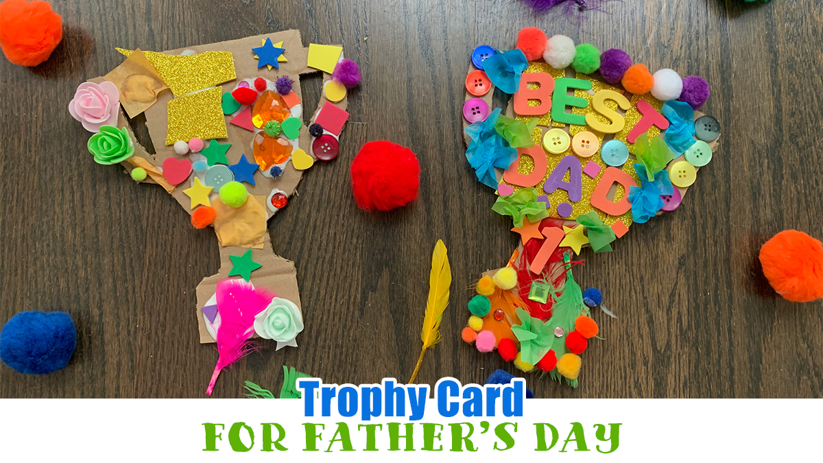 Trophy card for fathers day