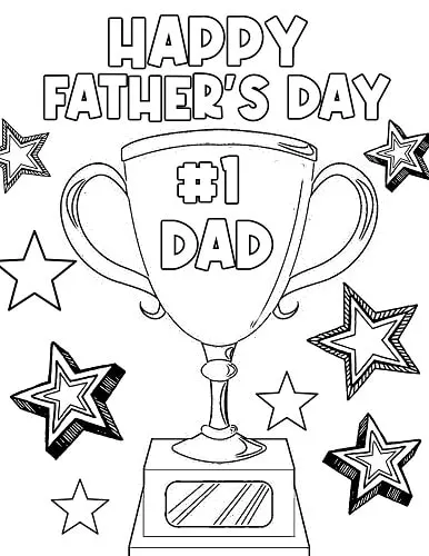 Fathers day coloring pages that kids can color for dad