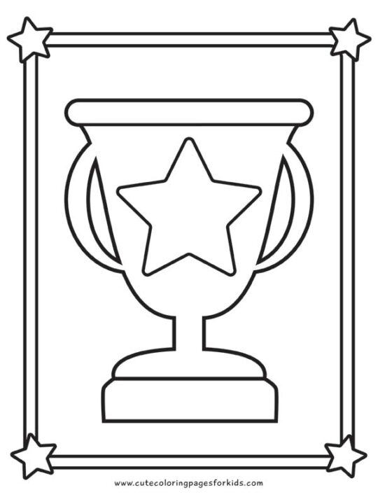 Trophy coloring pages