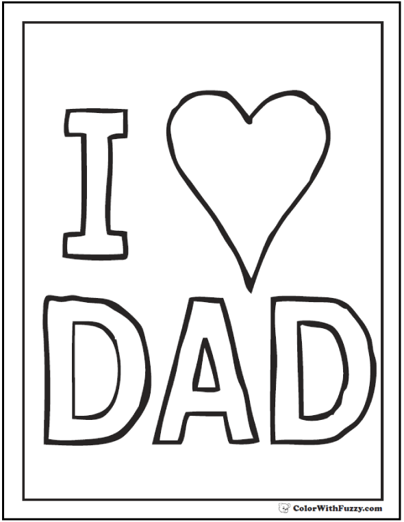 Fathers day coloring pages print and customize for dad