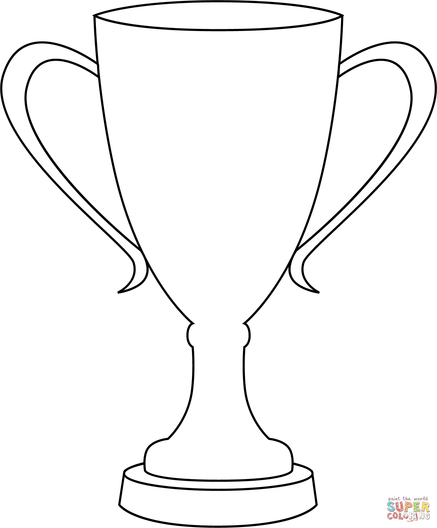 Trophy coloring page free printable coloring pages