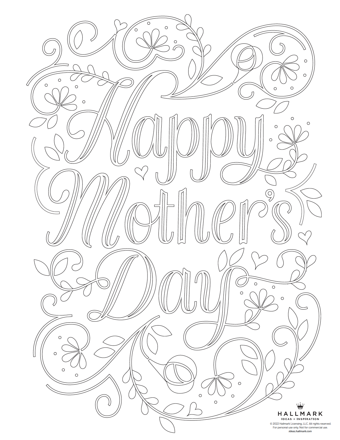 Mothers day coloring pages inspiration