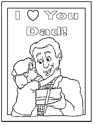 Fathers day coloring pages