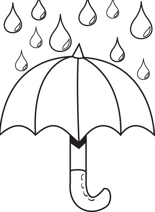 Umbrella day coloring pages umbrella with raindrops coloring umbrella coloring page coloring pages free printable coloring pages
