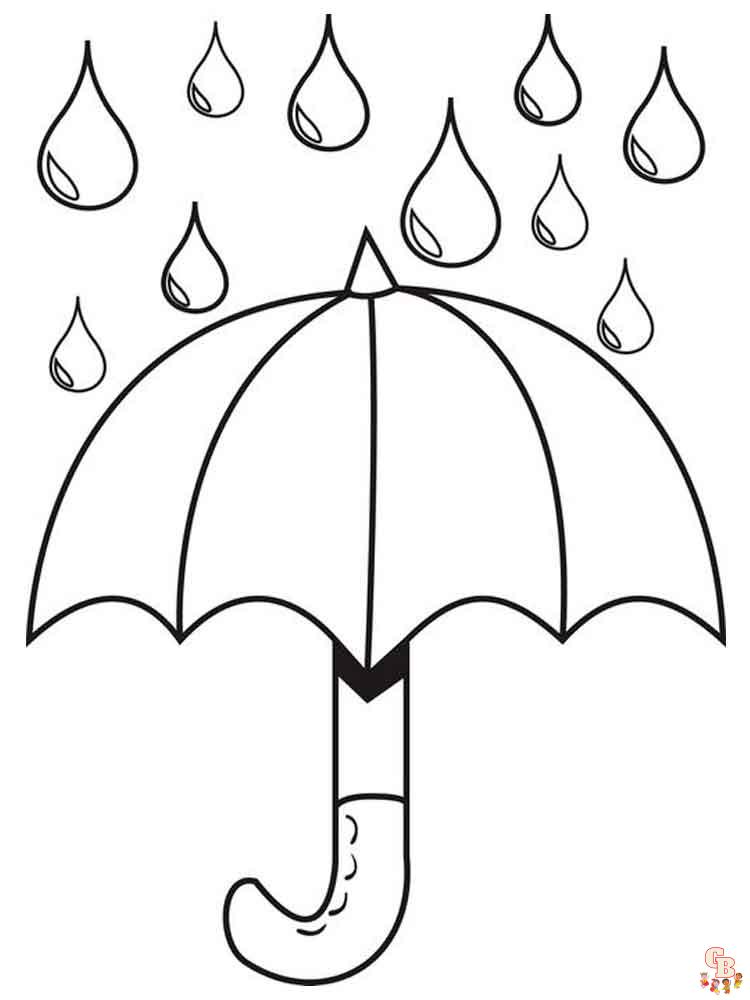 Umbrella coloring pages free printable and easy to use