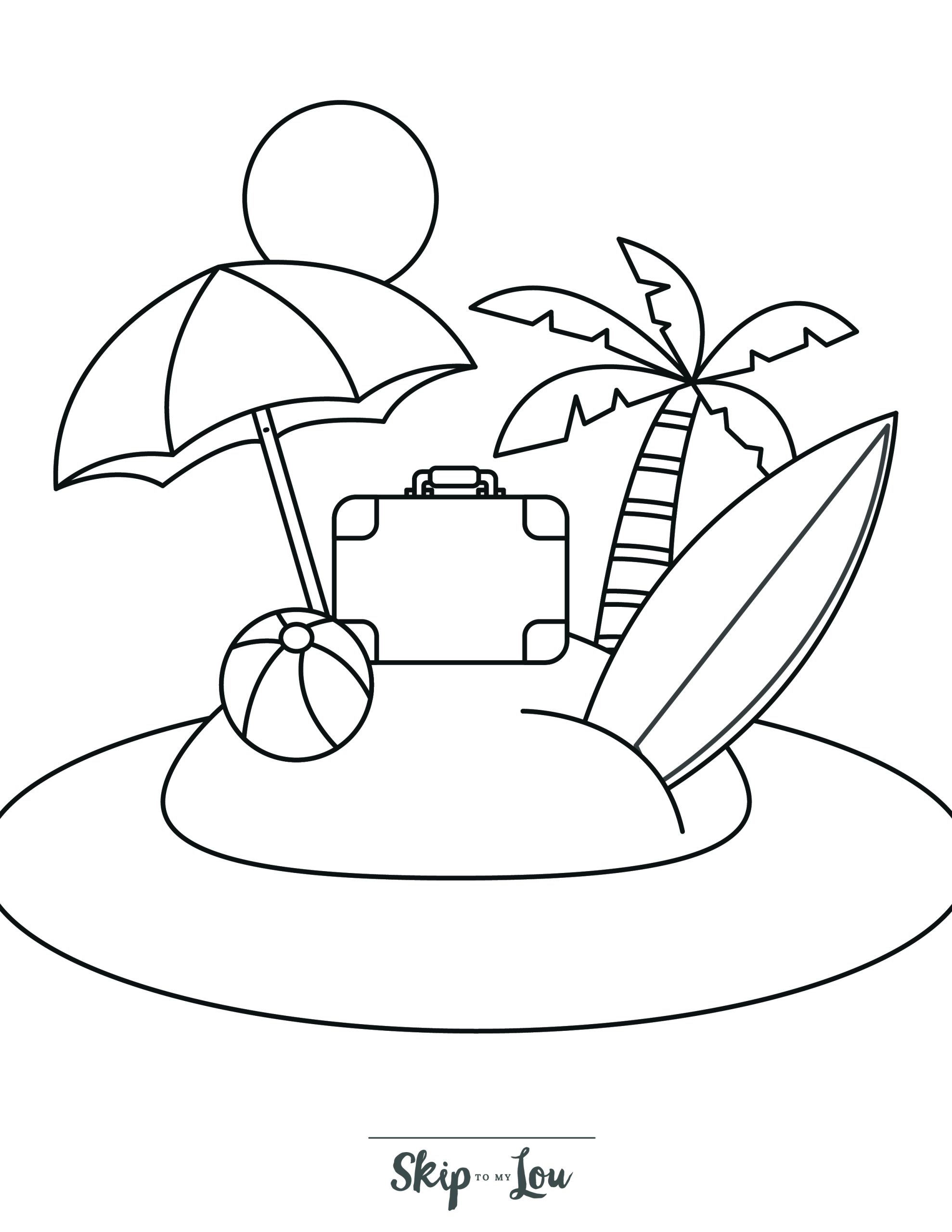Fun printable beach coloring pages with free download skip to my lou