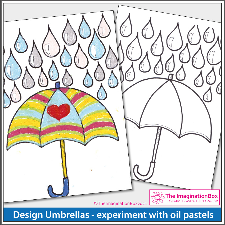 Spring coloring pages rain boots umbrella hat and mittens art activity