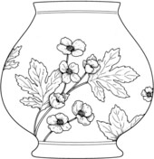 Flower vase coloring pages free coloring pages