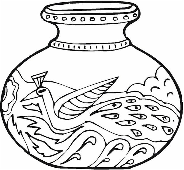 Vase pottery coloring page printable flower coloring pages coloring pages colouring art therapy