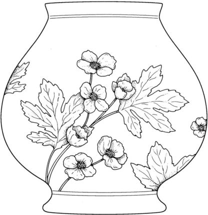 Vase coloring page blumenzeichnung blumen zeichnen ausmalbilder