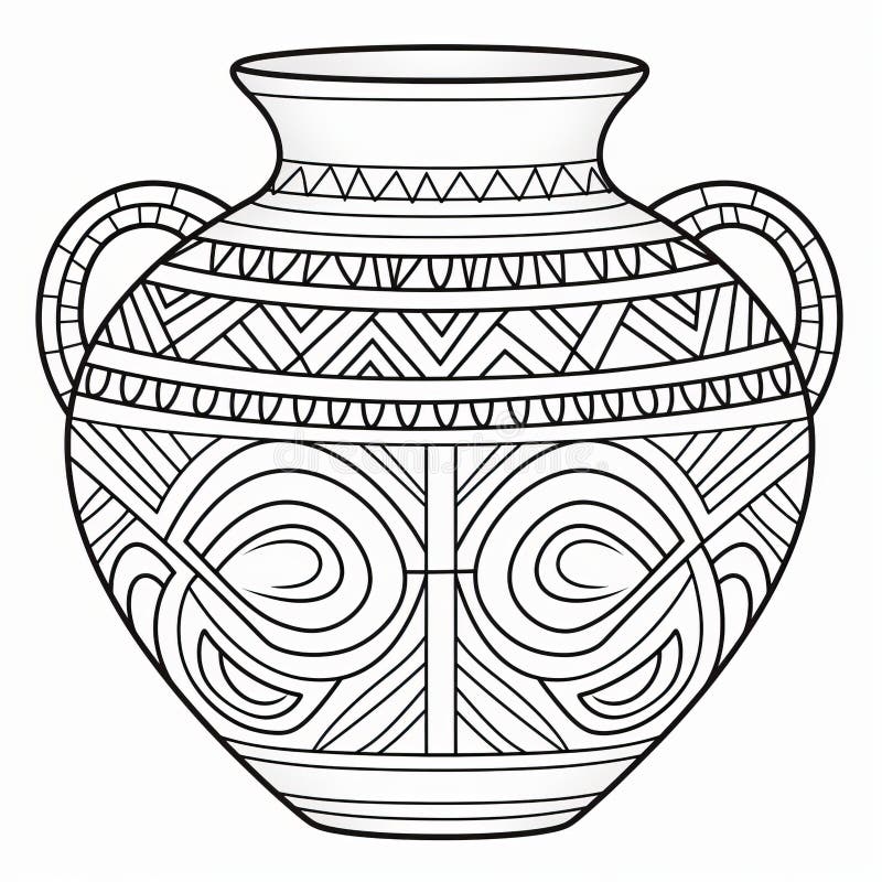 Vase coloring stock illustrations â vase coloring stock illustrations vectors clipart
