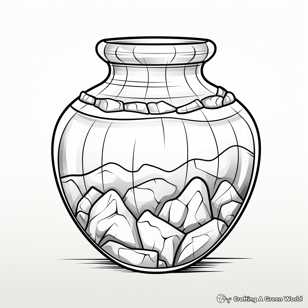 Empty vase coloring pages