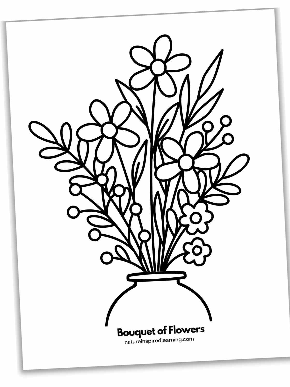 Beautiful flower coloring pages