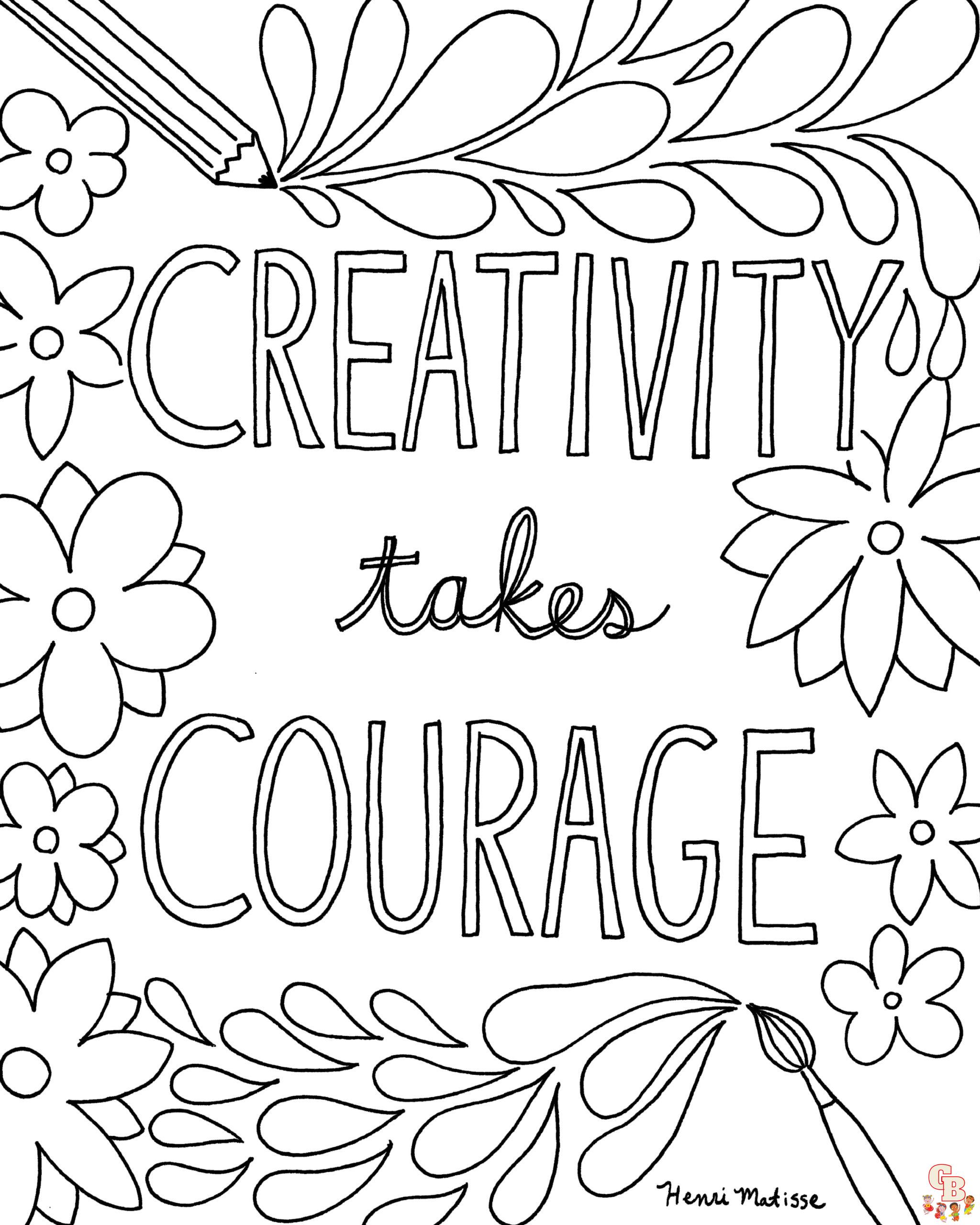 Printable free quote coloring pages for kids