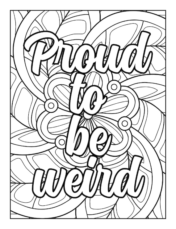 Inspirational quotes printable coloring pages digital download coloring book pages adult coloring print from home