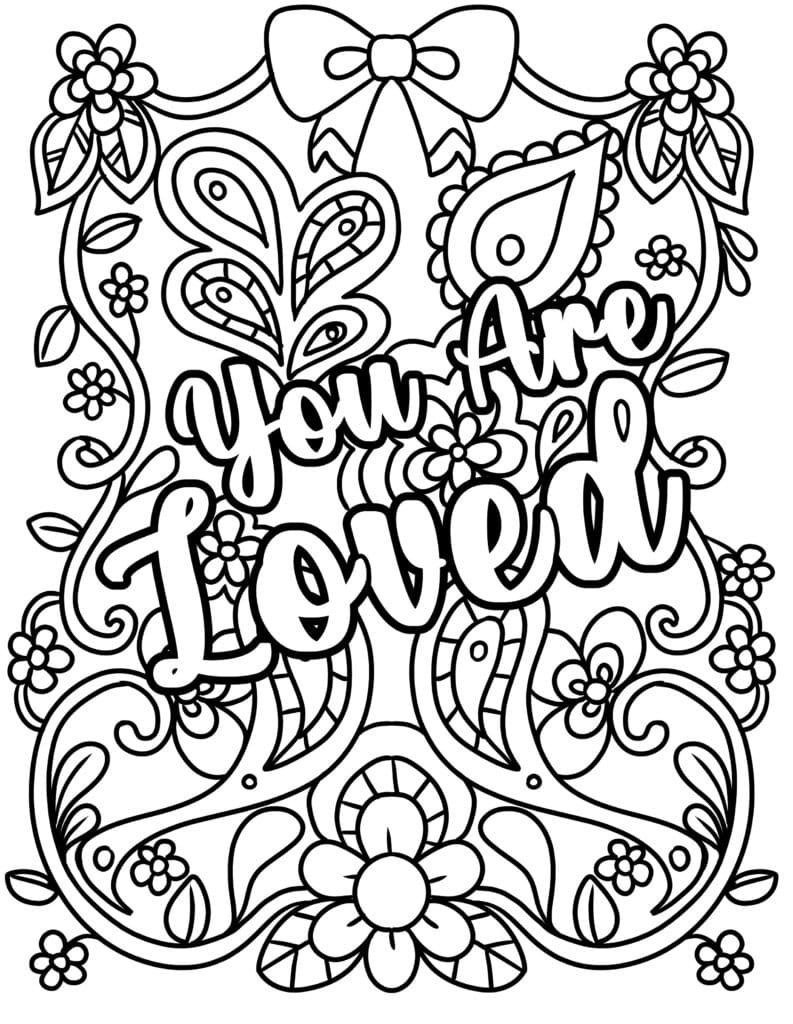 Short inspirational quotes coloring pages