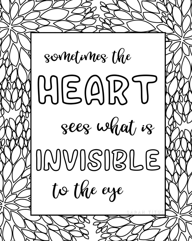 Free printable love quotes coloring sheets