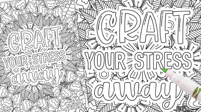 Free printable crafty quote coloring page