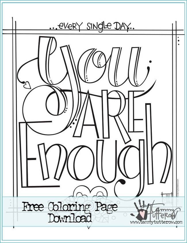 Inspiring quote coloring pages for adultsâfree printables