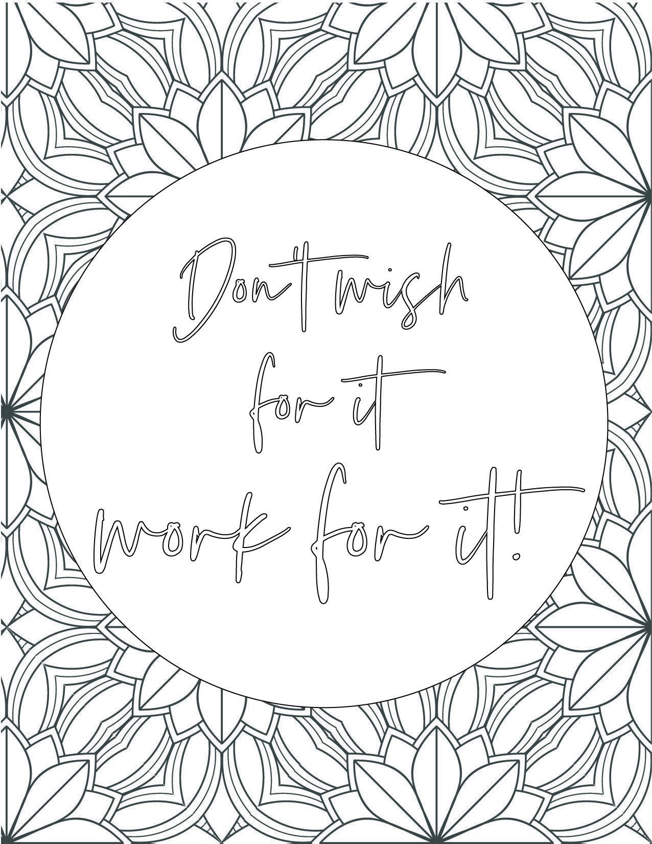 Best printable inspirational quote coloring pages